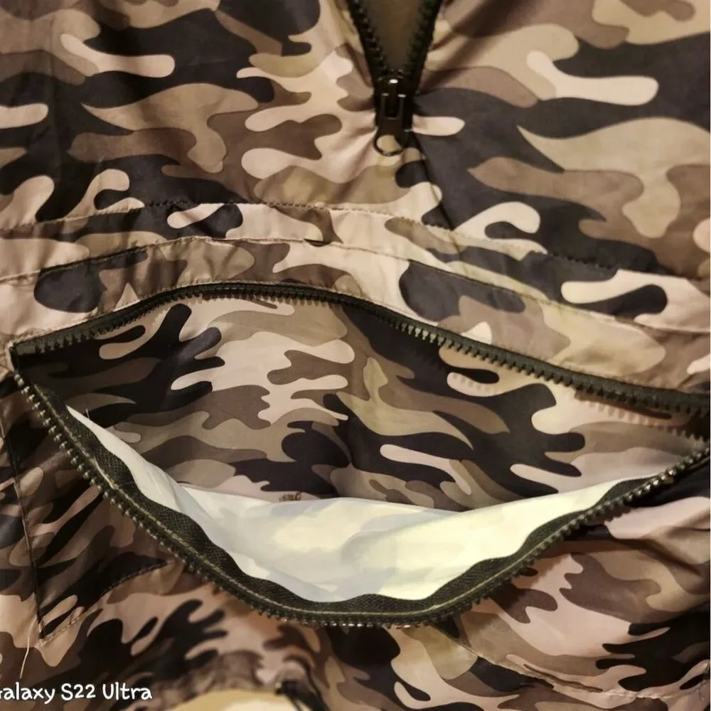 Rue21 women’s pullover half zip Camouflage Windbreaker Jacket Size M - Picture 6 of 11